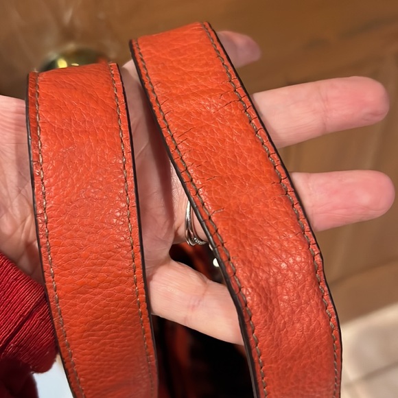 Genuine Tignanello coral shoulder satchel handbag. Good condition. Gently used. - Picture 3 of 5